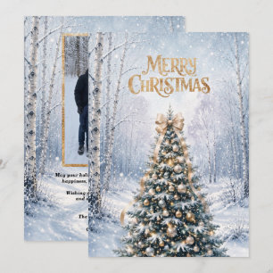 Winter Wonderland Kerst Fotokaart  Kaart