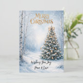 Winter Wonderland Kerst Fotokaart Kaart (Staand voorkant)