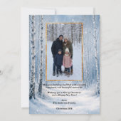 Winter Wonderland Kerst Fotokaart Kaart (Achterkant)