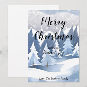 Winter Wonderland Kerst Groet Vakantiekaart Feestdagenkaart