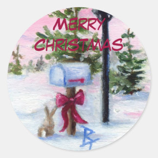 Winter Wonderland Kerst sticker