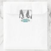 Winter Wonderland Kerst sticker - Blauwgroen (Tas)