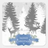 Winter Wonderland Kerst sticker - Blue (Voorkant)