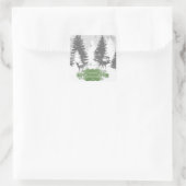 Winter Wonderland Kerst sticker - Groen (Tas)