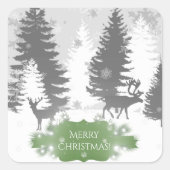 Winter Wonderland Kerst sticker - Groen (Voorkant)