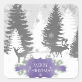 Winter Wonderland Kerst sticker - Paars (Voorkant)