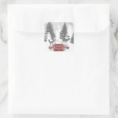 Winter Wonderland Kerst sticker - Rood (Tas)