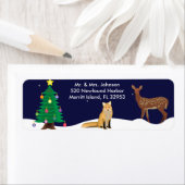 Winter Wonderland Kerstadres Lijsten Etiket (Insitu)