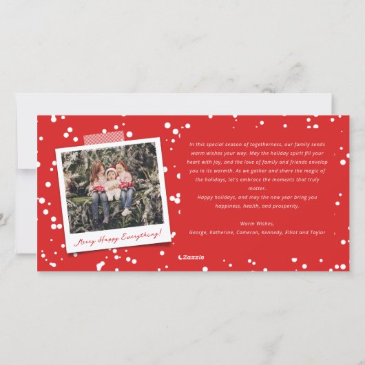 Winter Wonderland kerstbomen en sneeuwfoto's Feestdagenkaart (Achterkant)