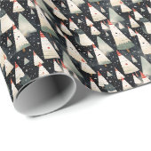Winter Wonderland Kerstbomen schitteren Cadeaupapier (Rol Hoek)