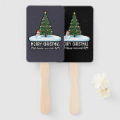 Winter Wonderland: kerstbomen, sneeuwpoppen & Rei Handwaaier (Voorkant en achterkant)