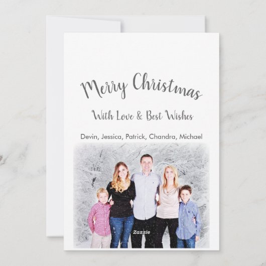 Winter Wonderland kerstboom Feestdagenkaart (Achterkant)