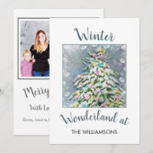 Winter Wonderland kerstboom Feestdagenkaart (Voorkant / Achterkant)