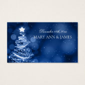 Winter Wonderland Kerstbruiloft Drink Voucher Visitekaartje (Achterkant)