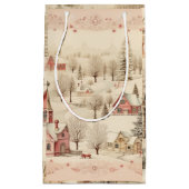  Winter Wonderland Kerstcadeau Tas Klein Cadeauzakje (Voorkant)