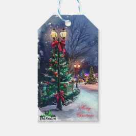 Winter Wonderland Kerstcadeaukaart Cadeaulabel