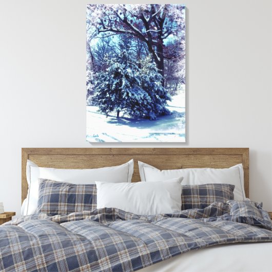 Winter Wonderland kerstcanvas Canvas Afdruk (Insitu (Slaapkamer))