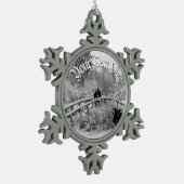 Winter Wonderland kerstdecoraties Gepersonaliseerd Tin Sneeuwvlok Ornament (Links)