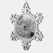 Winter Wonderland kerstdecoraties Gepersonaliseerd Tin Sneeuwvlok Ornament (Rechts)