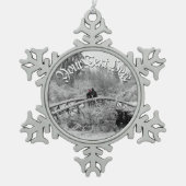 Winter Wonderland kerstdecoraties Gepersonaliseerd Tin Sneeuwvlok Ornament (Voorkant)