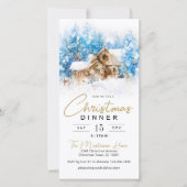 Winter Wonderland kerstdiner uitnodiging (Voorkant)