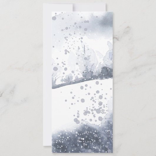 Winter Wonderland Kerstdiner Uitnodiging (Achterkant)