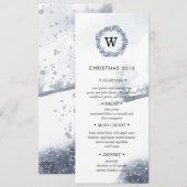 Winter Wonderland Kerstdiner Uitnodiging (Voorkant / Achterkant)