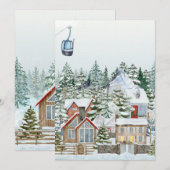 Winter wonderland kerstdorp feestdagenkaart (Voorkant / Achterkant)