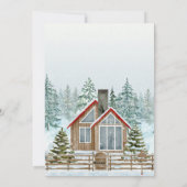 Winter wonderland kerstdorp feestdagenkaart (Achterkant)