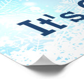 Winter Wonderland Kerstfeest Foto Booth Poster (Hoek)