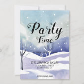 Winter Wonderland Kerstfeest uitnodiging (Voorkant)