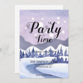Winter Wonderland Kerstfeest uitnodiging (Voorkant / Achterkant)