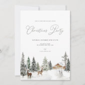 Winter Wonderland Kerstfeest uitnodiging (Voorkant)