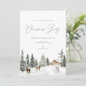 Winter Wonderland Kerstfeest uitnodiging (Staand voorkant)
