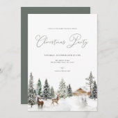 Winter Wonderland Kerstfeest uitnodiging (Voorkant / Achterkant)