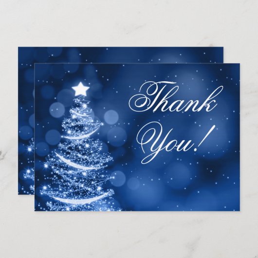 Winter Wonderland Kerstfeest Weddenschap Bedankkaart (Voorkant / Achterkant)