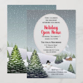 Winter Wonderland Kerstfeestdag Kaart (Voorkant / Achterkant)