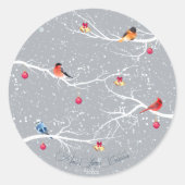 Winter Wonderland kerstFeestdagen Ronde Sticker (Voorkant)