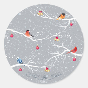 Winter Wonderland kerstFeestdagen Ronde Sticker