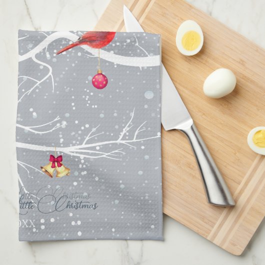 Winter Wonderland kerstFeestdagen Theedoek (Quarter Fold)