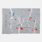 Winter Wonderland kerstFeestdagen Theedoek (Horizontaal)