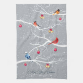 Winter Wonderland kerstFeestdagen Theedoek (Verticaal)