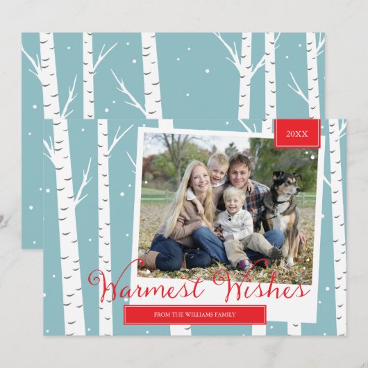 Winter Wonderland-kerstfotokaart Feestdagenkaart (Voorkant / Achterkant)