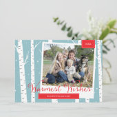 Winter Wonderland-kerstfotokaart Feestdagenkaart (Staand voorkant)