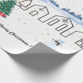 Winter wonderland kerstinpakpapier cadeaupapier (Hoek)