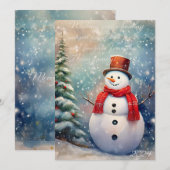 Winter Wonderland kerstkaart (Voorkant / Achterkant)