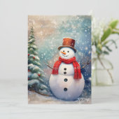 Winter Wonderland kerstkaart (Staand voorkant)