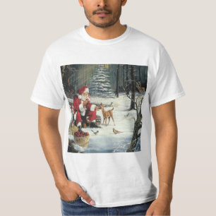 Winter Wonderland KerstKerstman en Deer White T-shirt