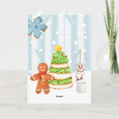 Winter Wonderland Kerstkoekjes Feestdagen Kaart (Achterkant)