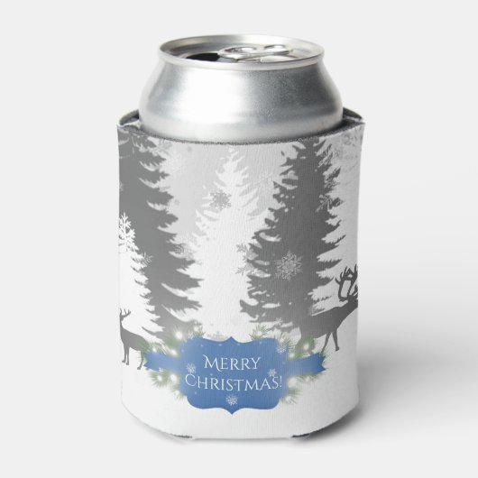 Winter Wonderland Kerstkoeler - Blauw Blikjeskoeler (Blikje Voorkant)